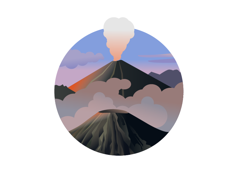 Volcano Bromo, Java island by Anna Alenteva on Dribbble