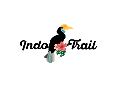 Indotrail Logo adventure asia bird hornbil identity indonesia logo logotype tours travel tropic tropical