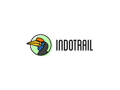 one more indotrail logo :) hornbill indotrail logo simple