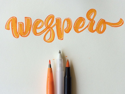 Lettering for Wespero lettering orange wespero