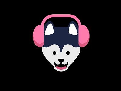 Husky dog headphones husky logo