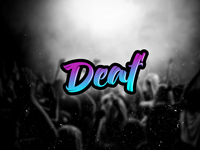 Logo for DEAF band deaf lettering logo music