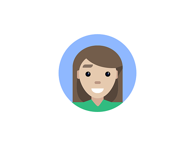 New avatar for social network avatar circle girl smile