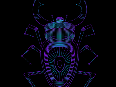 Stag Beetle illustration beetle dark illustration line lineart psy