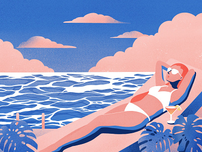 Summer character color flat illustration procreate summer