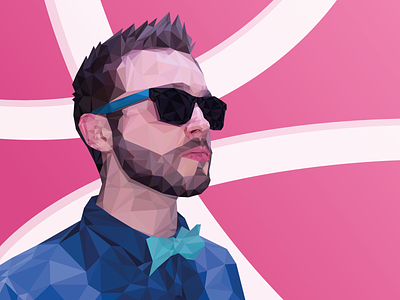 Dribbble's ADFOSS design dibble face facets geometry graphic low poly polygonal start vector