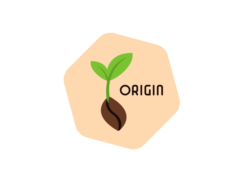 Origin Coffee animation brand coffee design drink food identity illustration logo natural