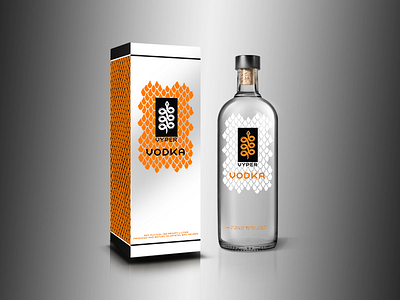 Vyper Vodka alcohol bottle branding design identity logo mockup packaging russia typeface vodka vyper