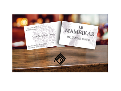 Visit Card for "Le Mambikas" communication design food fresh fresh design good vibes graphic design minimalism minimalist restaurant summer visit card white
