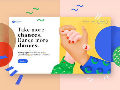 + 1 Dribbble invite giveaway chance collaboration dance draft dribbble giveaway hand illustration inspiration invitation invite one quote teamwork together