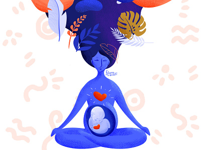 Lovingkindness for Pregnancy birth character heart kindness love meditation mindfulness mom mother pregnant procreate woman
