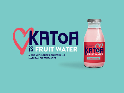 Katoa fruit water brand design brand identity branding identity design logo logo design package design packaging packaging design