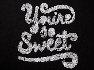 Hey sugar. You’re so sweet! black custom font food lettering script sugar sweet type typeface typography white