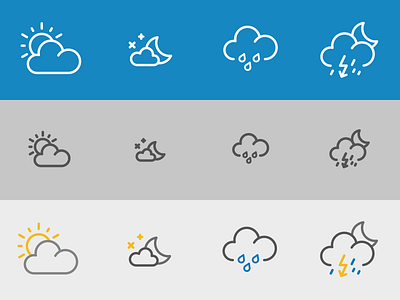 More weather icons cloud icon icons ios ios 7 lightning moon rain sun thin weather woerk