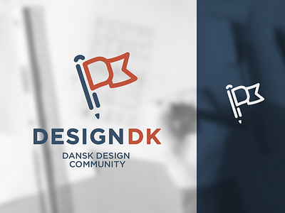 DesignDK Logo #1 danmark dansk denmark design designdk dk flag logo pen pencil