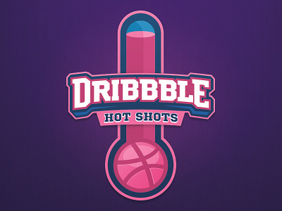 Dribbble Hot Shots ball basketball debut dribbble logo pink thermometer