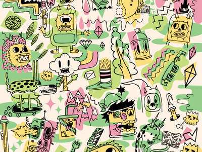 Memory Junk character design illustration pattern