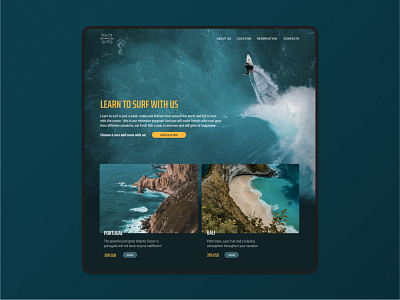 Surf school UI concept