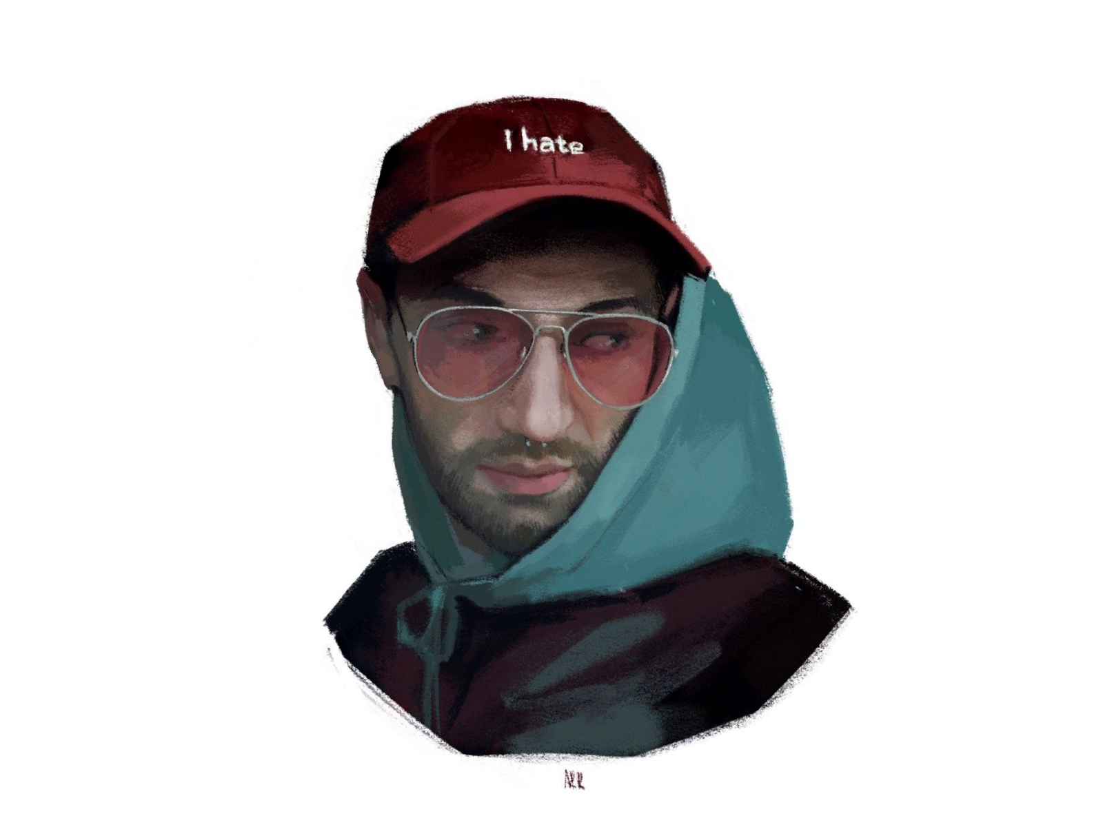 Men digital portrait illustration by Ekaterina Arkhangelskaya on Dribbble