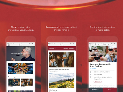 Wine App Concept app design moblie ui wine