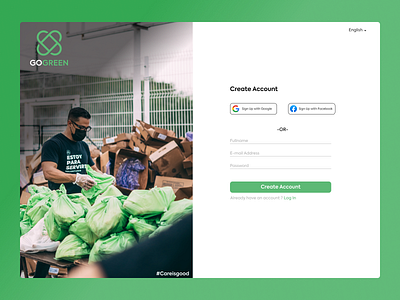 Daily UI 001 - Sign Up for GoGreen Website