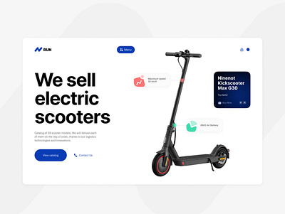We sell Electric Scooters design dribbble figma illustrator ui ux web