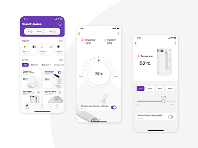 SmartHouse | App Smart home artist branding design dribbble figma illustration illustrator logo purple smart smarthome ui ux