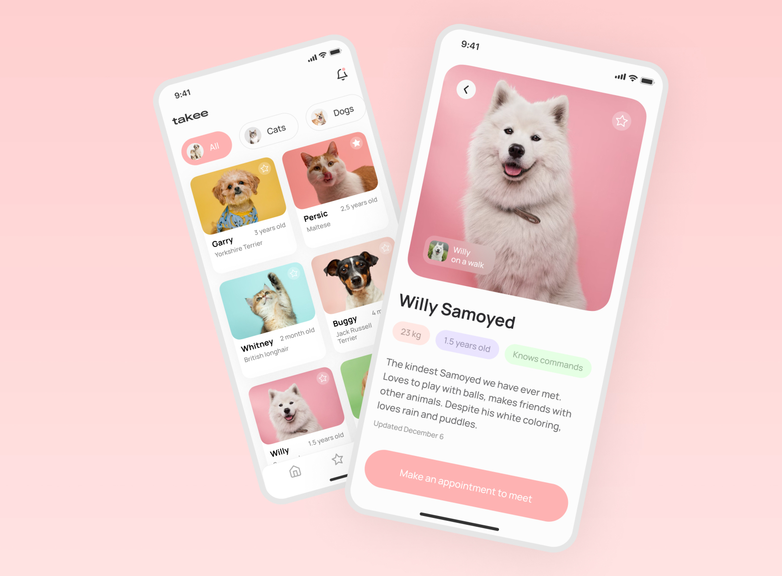 Mobile app for Pet Adoption 🐾 by hastatobi on Dribbble