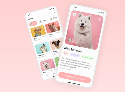 Mobile app for Pet Adoption 🐾 3d animation app artist branding design dribbble figma graphic design illustration illustrator logo mobile motion graphics pet adoption ui ux