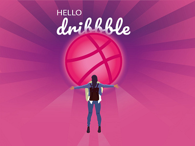 Hello, Dribble! artist dribbble hello home illustration illustrator invite