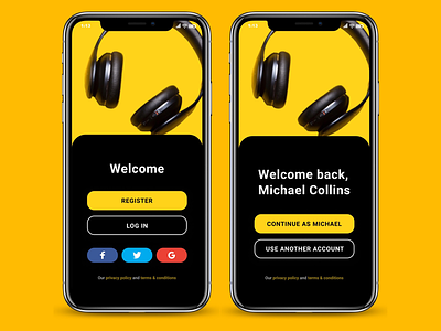 Music App (Welcome Page) app design developer music musicapp product tech ui uidesign uiux userexperience userinterface ux uxdesign