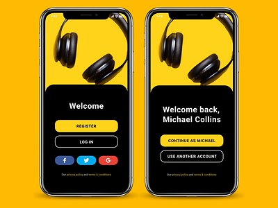Music App (Welcome Page)