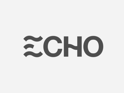 ECHO branding echo echo logo illustration logo minimal typography