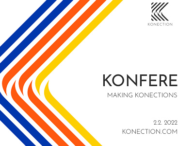 Konfere branding logo minimal poster vector