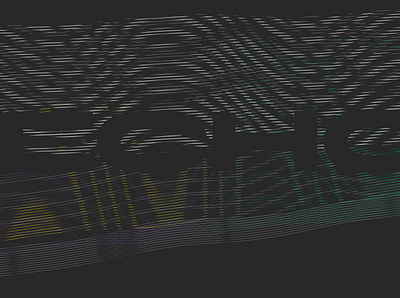 Echo curves echo gradients psychedelic typography vector
