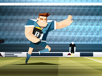 Rugbyplayer VS Doritos 2d animation adobe after effects animation character character animation character design design flat vector