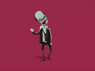 Zombie – Horror Walk Cycle 2d animation adobe after effects animation character character design design flat horror vector walk cycle zombie