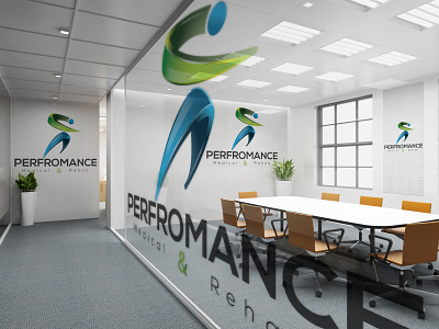 Logo Design For Performance Medical & Rehab 3d logo design branding and identity illustrator medical design medical logo mock up photoshop rehab