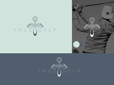 True Golf Logo Concept 3d logo design brand identity branding club night event logo golf logo icon design prototype sports logo symbol vector art vector illustration