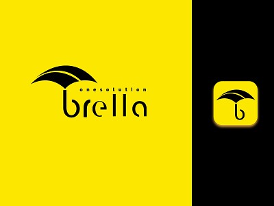 Brella Logo Design for Commercial Use brand identity branding classic logo corporate design graphic design illustration logo umbrella logo