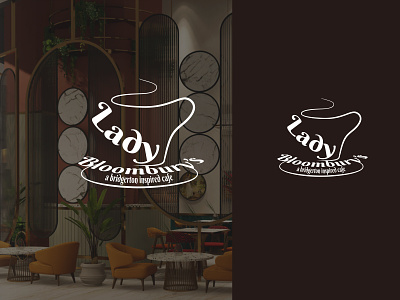 Lady Bloombury's Cafe Logo Concept branding cafe cafe logo cafe rebranding graphic design logo design