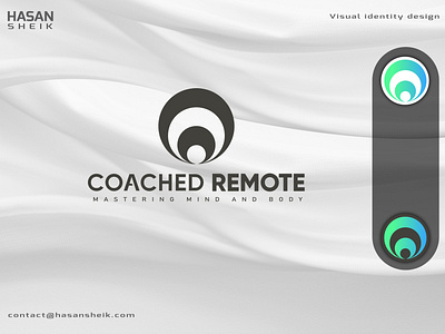 Logo Design For Coached Remote body and mind logo coaching company corporate identity fitness logo remote coaching remote logo