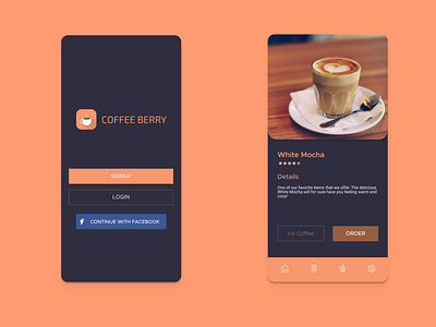 Coffee Berry App app coffee iphone x mobile ui uxdesign