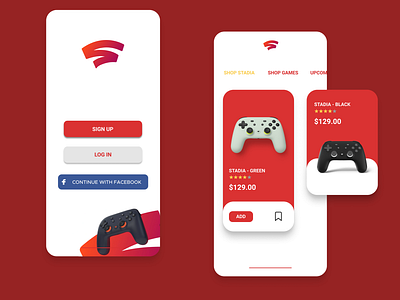 Stadia Online Store app iphonex mobile product design ui uxdesign videogames
