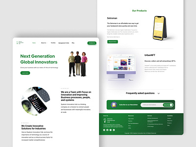 website landing page design branding design illustration landing page prototype spatium innovation ui design website design