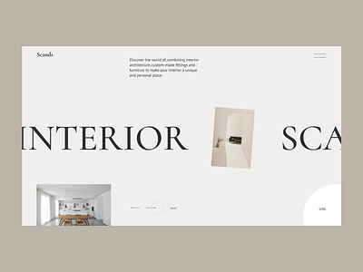 Interior Scands | First Screen design e commerce furniture store typography ui ux web