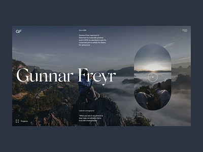 Photographer portfolio | First Screen design firstscreen fotographer portfolio typography ui web