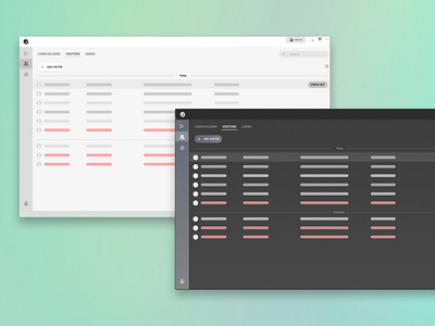 Wireframes dark & light