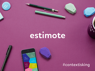 Welcome Dribbble! beacons context debut estimote is king reality stickers welcome