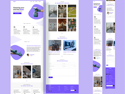 Kleen cleaning service uidesign uiux